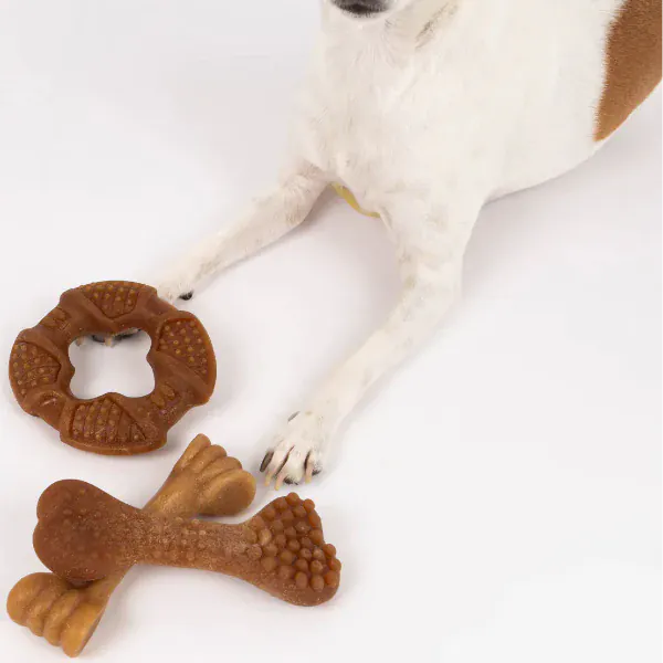Silver Paw Bambooz Recycled Bamboo Fiber Dog Toys 3-Pack; Small - Image 3