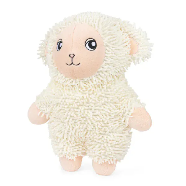 Silver Paw Fiberz Microfiber Farm Lamb Dog Toy