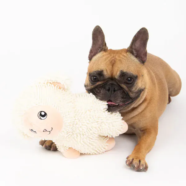 Silver Paw Fiberz Microfiber Farm Lamb Dog Toy - Image 3