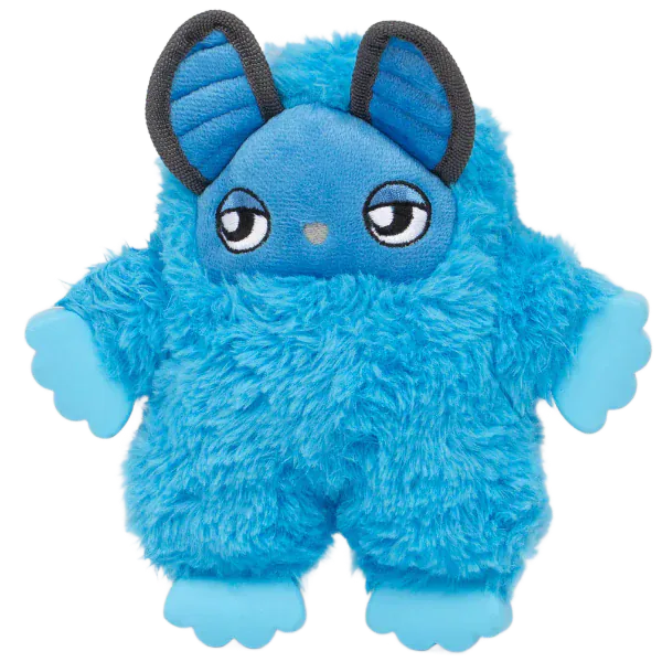 Silver Paw Fubeez Rubber Feet Blue Troll Dog Toy