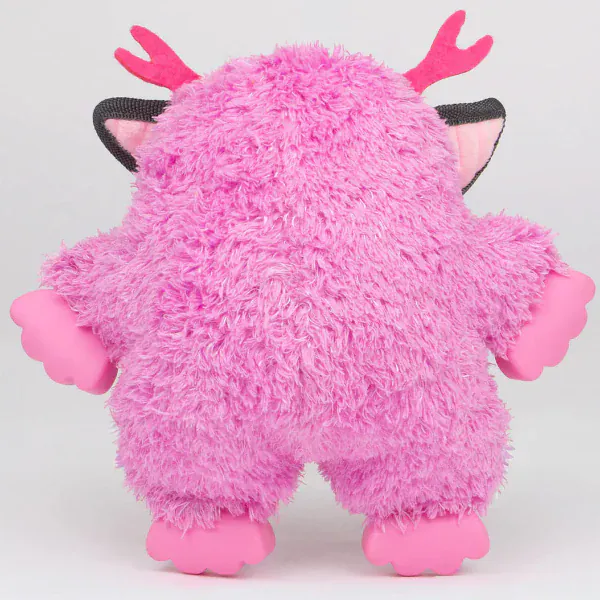 Silver Paw Fubeez Rubber Feet Pink Troll Dog Toy - Image 2