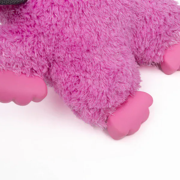 Silver Paw Fubeez Rubber Feet Pink Troll Dog Toy - Image 3