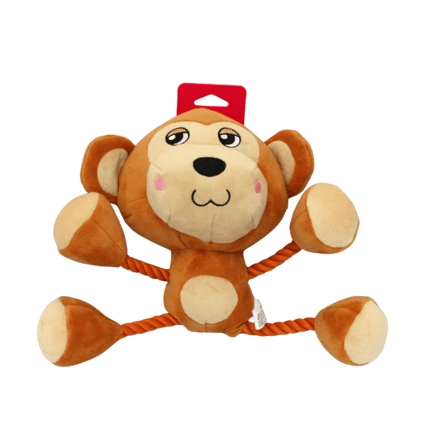 Silver Paw Ropez Jungle Monkey Dog Toy