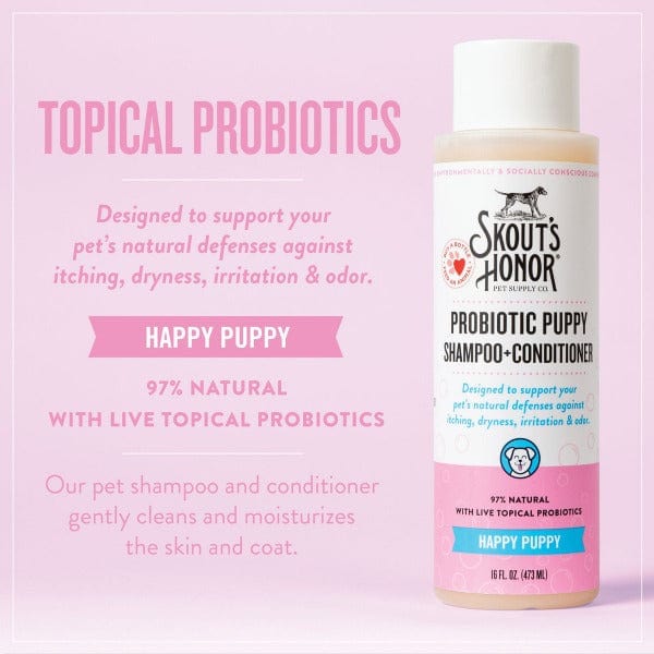 Skout's Honor Probiotic Shampoo & Conditioner; Happy Puppy - Image 2