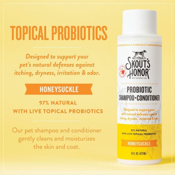 Skout's Honor Probiotic Shampoo & Conditioner; Honeysuckle - Image 2