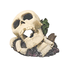 Fish Gear Skull Aquarium Ornament