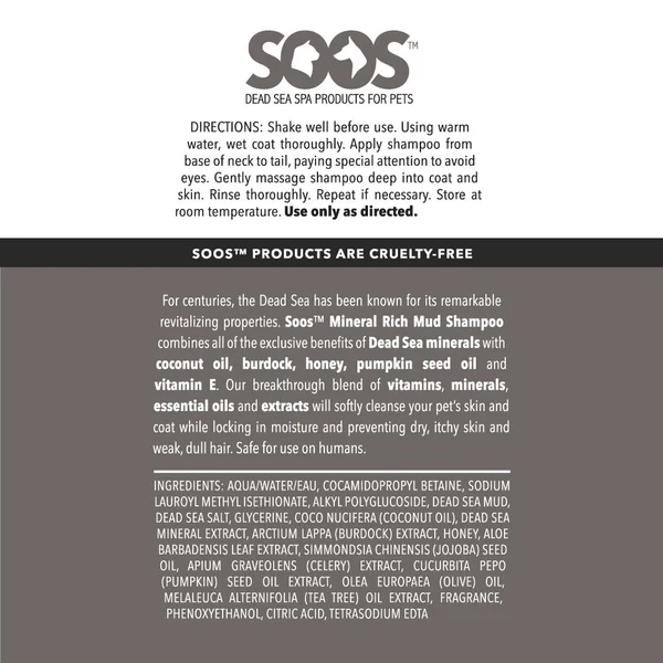 Soos Pets Mineral Rich Mud Shampoo - Image 4