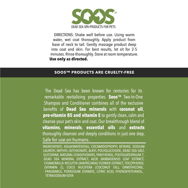 Soos Pets Natural Two-In-One Pet Shampoo and Conditioner - Image 3