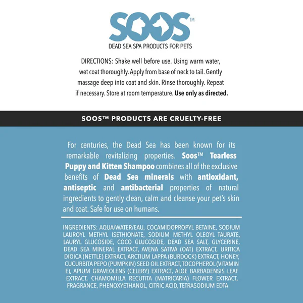 Soos Pets Tearless Puppy & Kitten Shampoo - Image 4