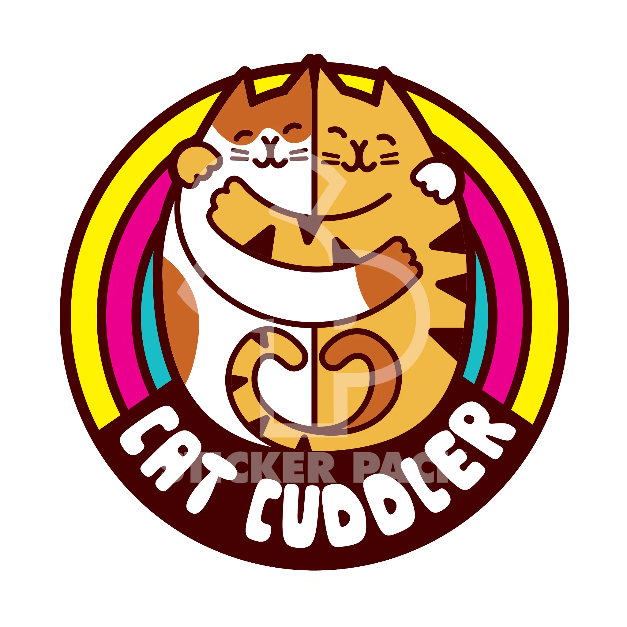 Sticker Pack Cat Cuddler; Large Sticker