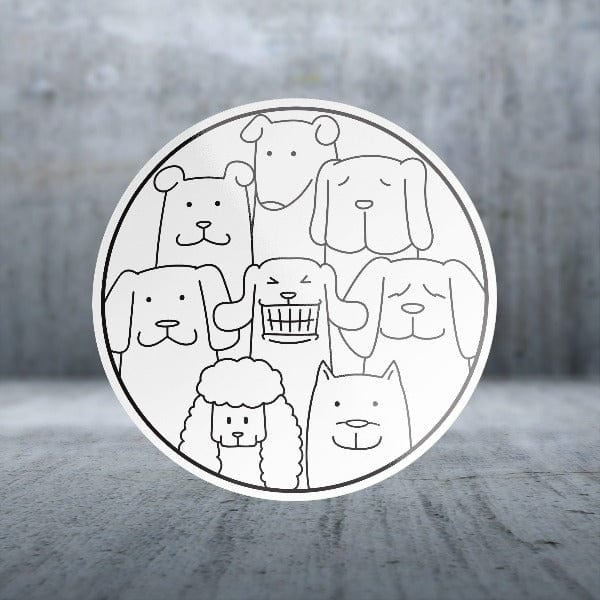 Sticker Pack Dog Family; Large Sticker - Image 2