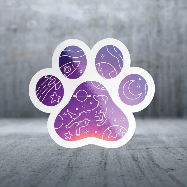 Sticker Pack Dog Paw - Space Pup; Large Sticker - Image 2