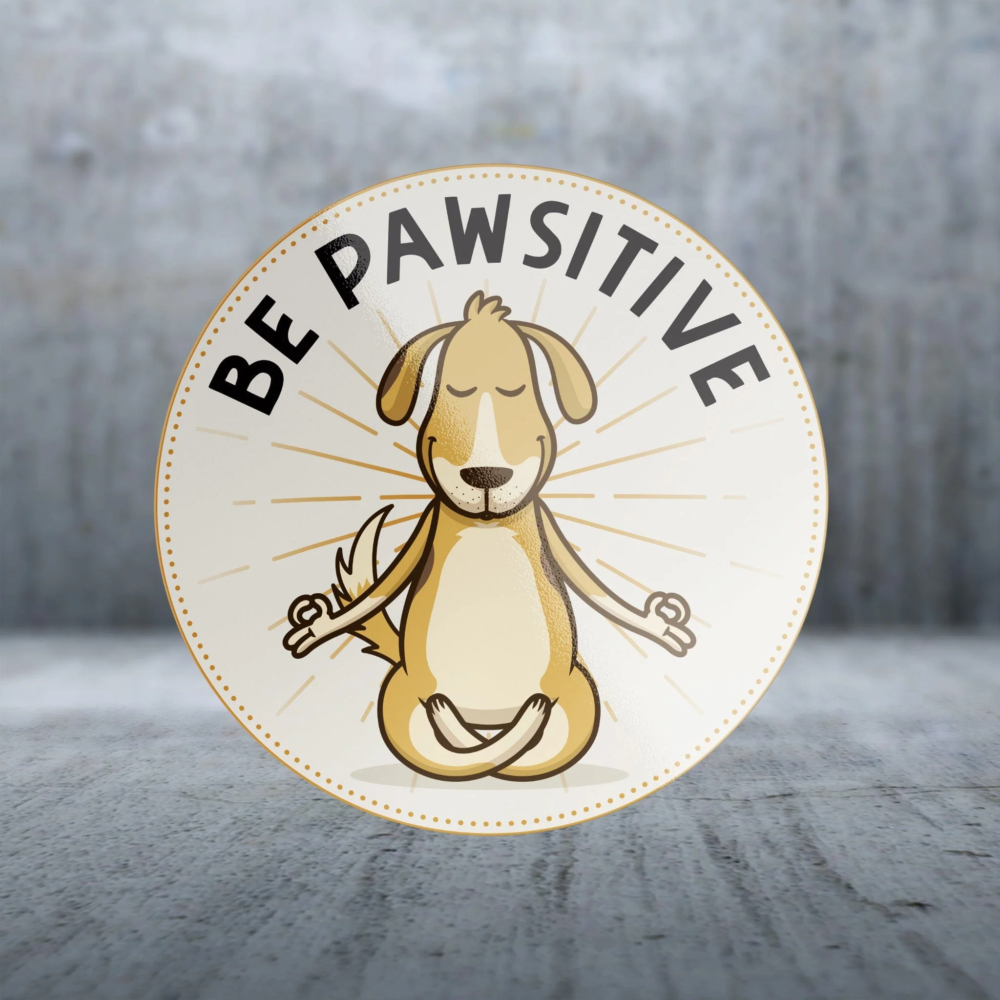 Sticker Pack Dog Sayings - Be Positive; Large Sticker - Image 2