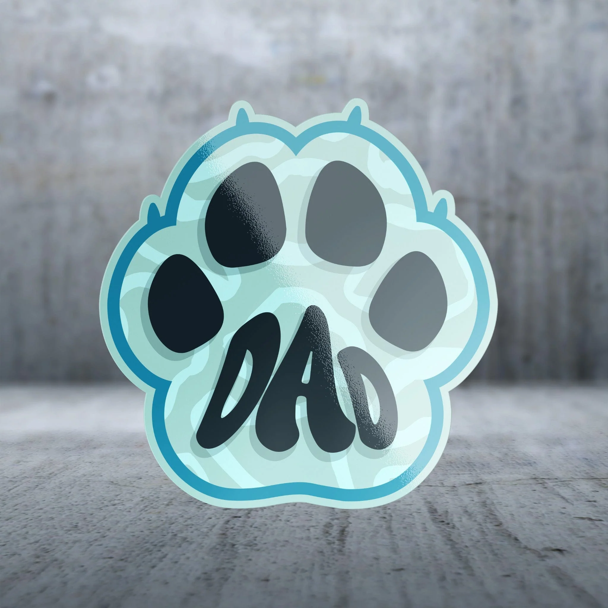 Sticker Pack Dog Sayings - Blue Paw Dad; Small Sticker - Image 2