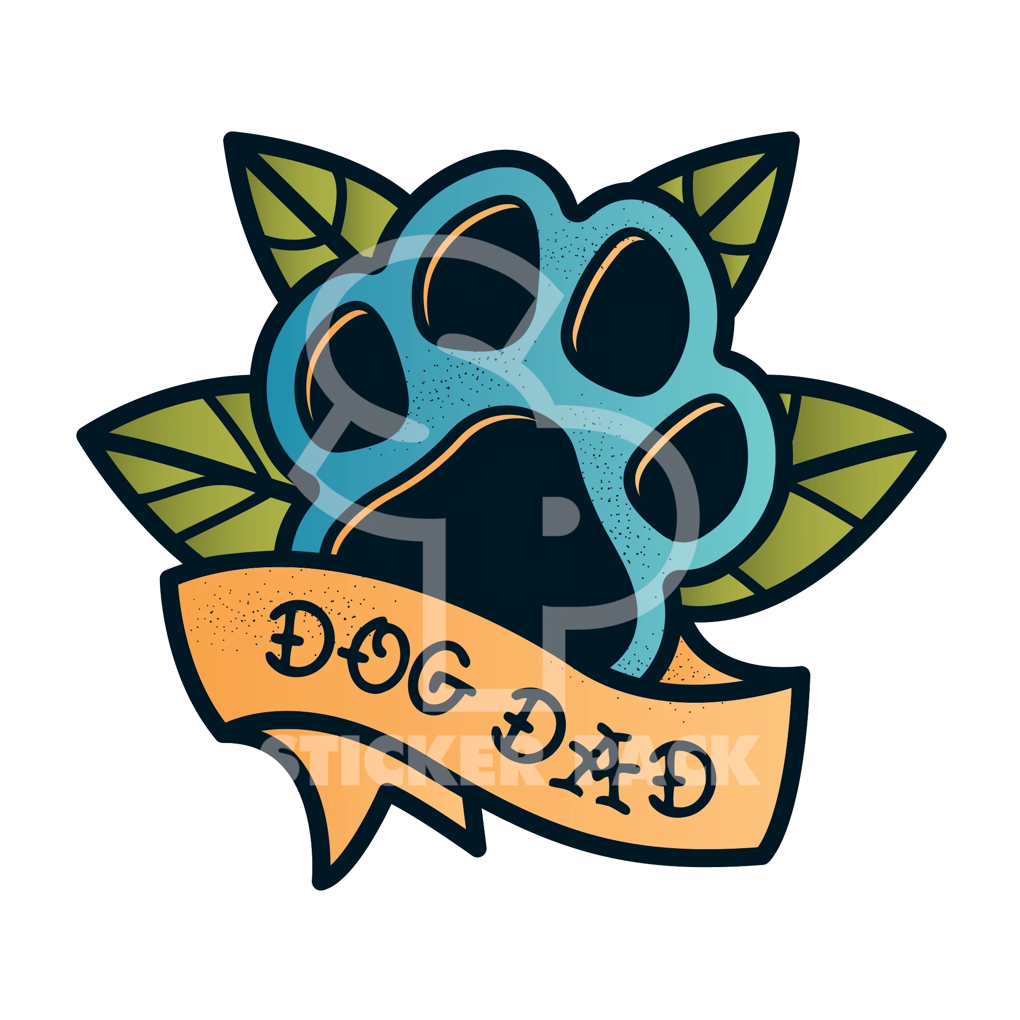 Sticker Pack Dog Sayings -Dog Dad; Small Sticker