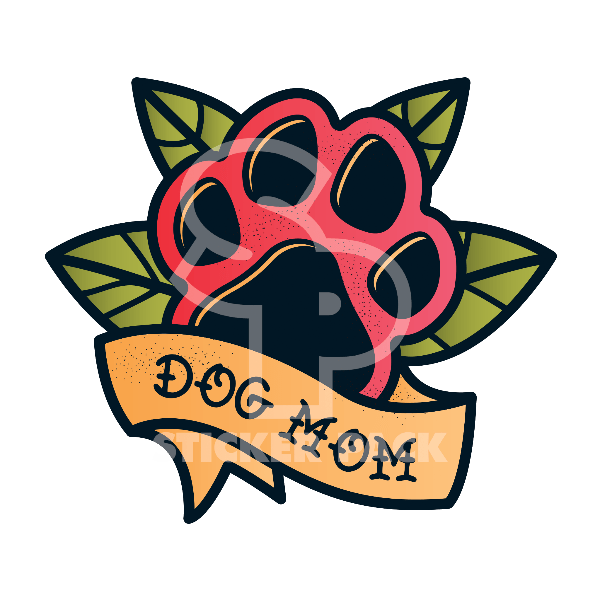 Sticker Pack Dog Sayings -Dog Mom; Small Sticker