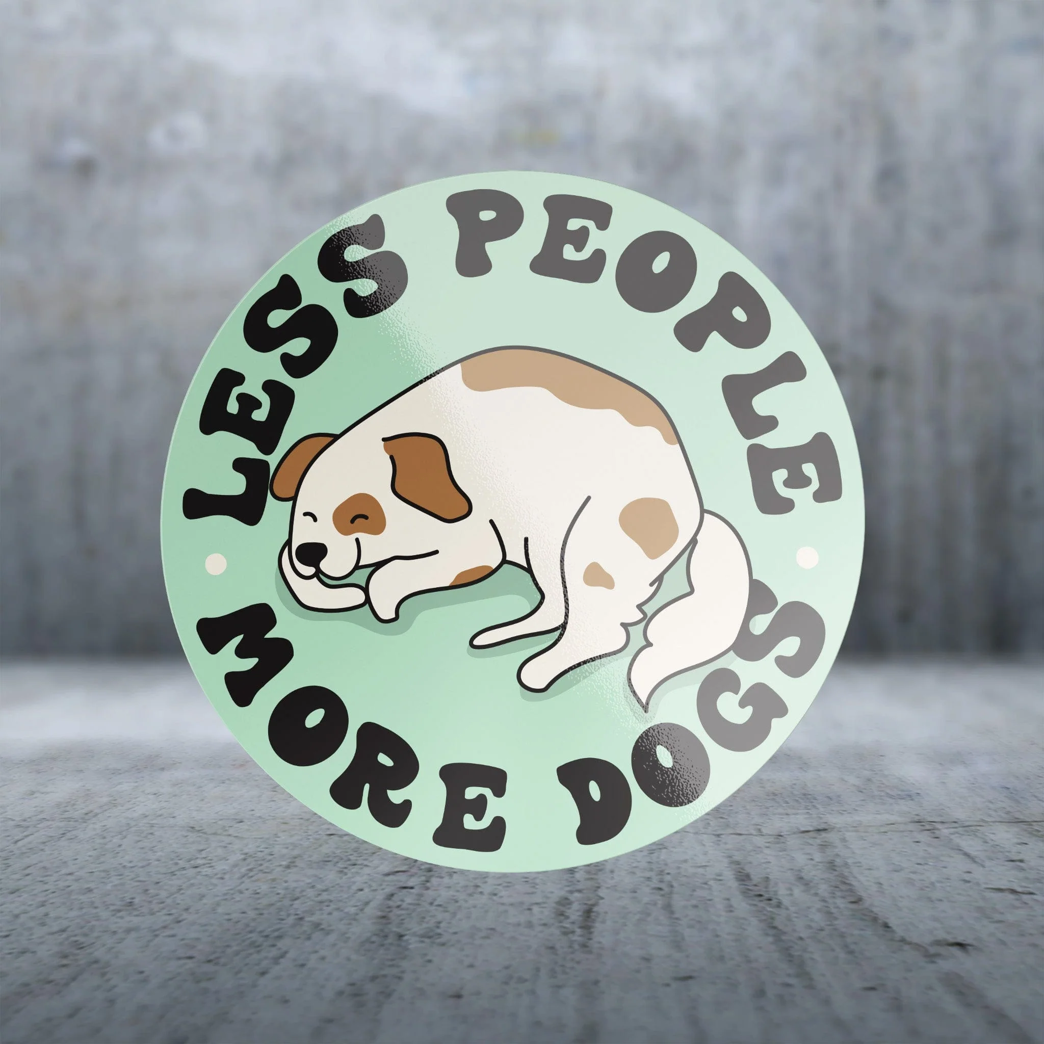 Sticker Pack Dog Sayings - Less People More Dogs; Small Sticker - Image 2
