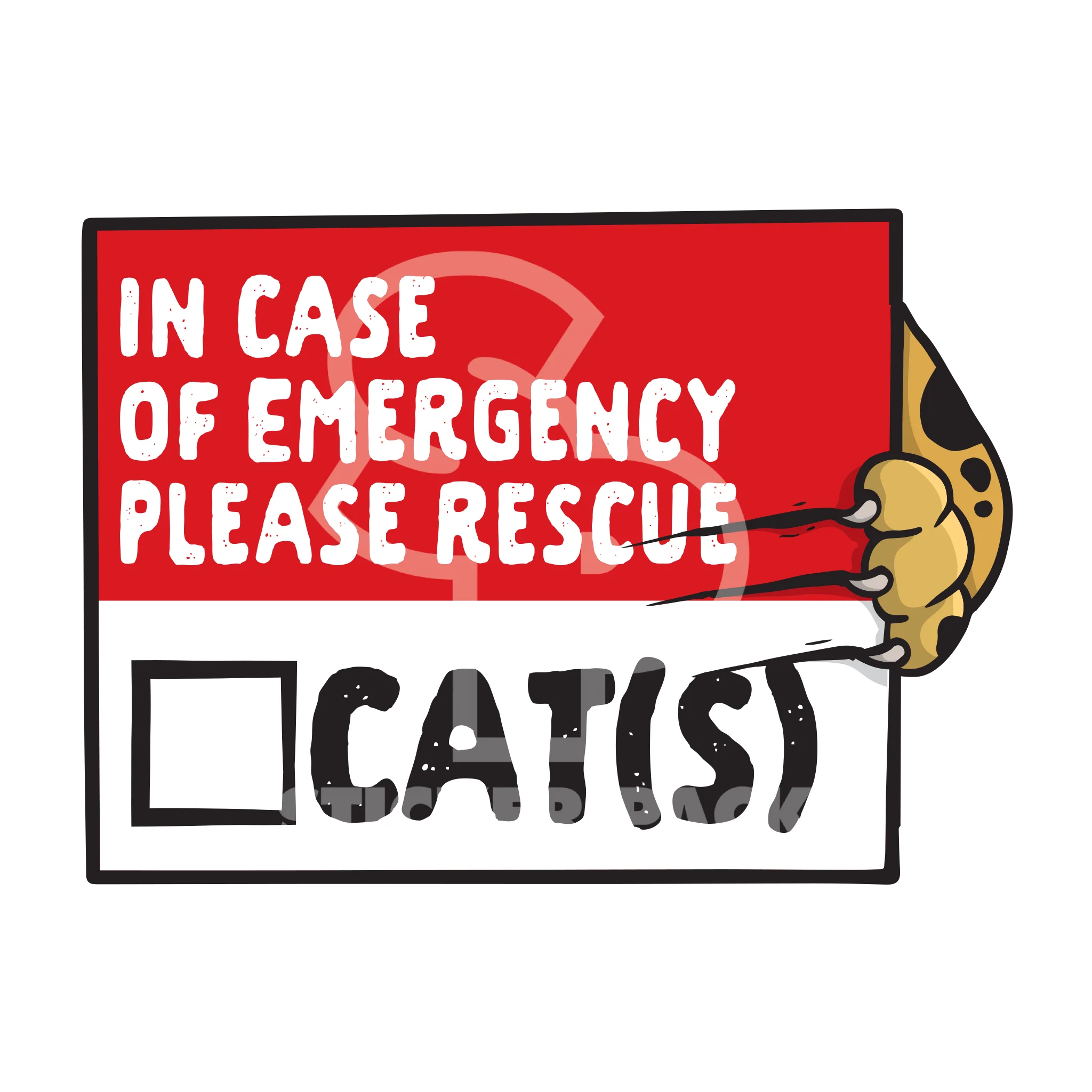 Sticker Pack Emergency Cat Rescue; Large Sticker