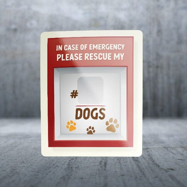 Sticker Pack Emergency Dog Rescue Sign; Large Sticker - Image 2