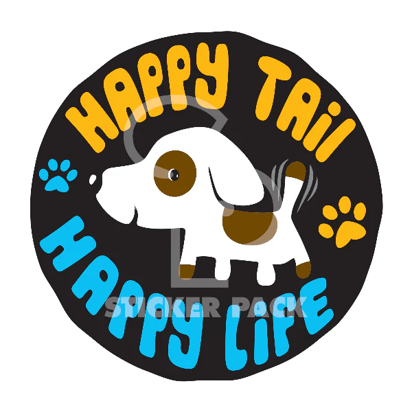 Sticker Pack Happy Tail Happy Life; Large Sticker