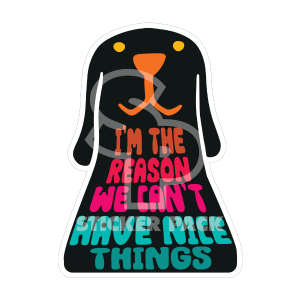 Sticker Pack I'm The Reason We Can't; Large Sticker