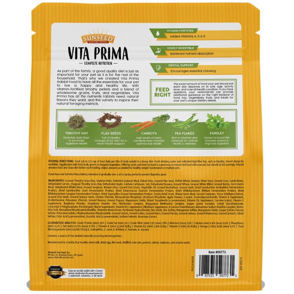 Sunseed Vita Prima Adult Rabbit Food - Image 3