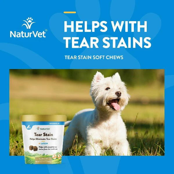 NaturVet Tear Stain Supplement with Lutein Soft Chews For Dogs & Cats - Image 5