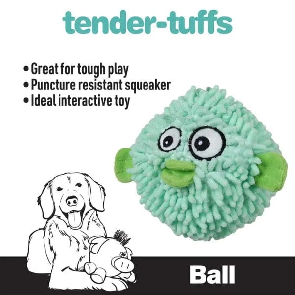 tender-tuffs Pufferfish Plush Dog Toy - Image 2