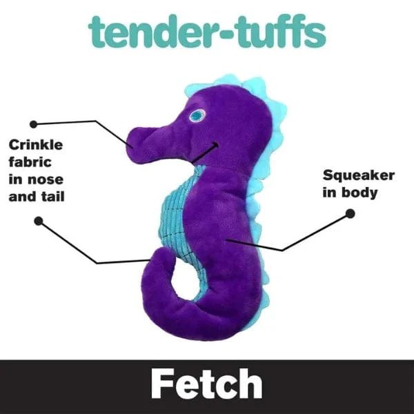 tender-tuffs Seahorse Plush Dog Toy - Image 3