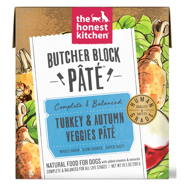 The Honest Kitchen Butcher Block Pate |Turkey & Autumn Veggies Wet Dog Food