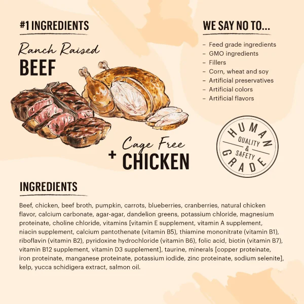 The Honest Kitchen Cate Grain Free Beef & Chicken Pate Wet Cat Food (SPECIAL ORDER ITEM) - Image 3
