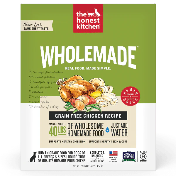 The Honest Kitchen WholeMade | Grain Free Chicken Recipe Dehydrated Dog Food
