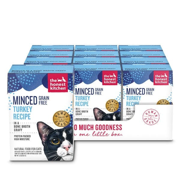 The Honest Kitchen Minced Grain Free Turkey Recipe Wet Cat Food; Case of 12 (SPECIAL ORDER ITEM)