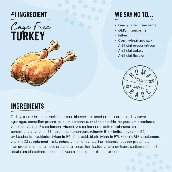 The Honest Kitchen Minced Grain Free Turkey Recipe Wet Cat Food; Case of 12 (SPECIAL ORDER ITEM) - Image 3