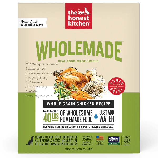 The Honest Kitchen WholeMade | Whole Grain Chicken Recipe Dehydrated Dog Food