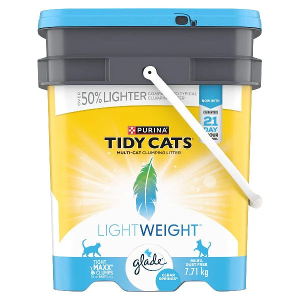Tidy Cats LightWeight with Glade Clear Springs Multi-Cat Clumping Cat Litter, 7.71kg