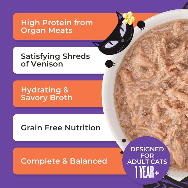 Tiki Cat After Dark | Shreds Venison & Beef Liver Recipe Canned Cat Food, 3oz - Image 2
