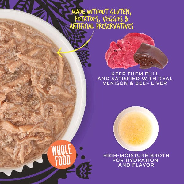 Tiki Cat After Dark | Shreds Venison & Beef Liver Recipe Canned Cat Food, 3oz - Image 3