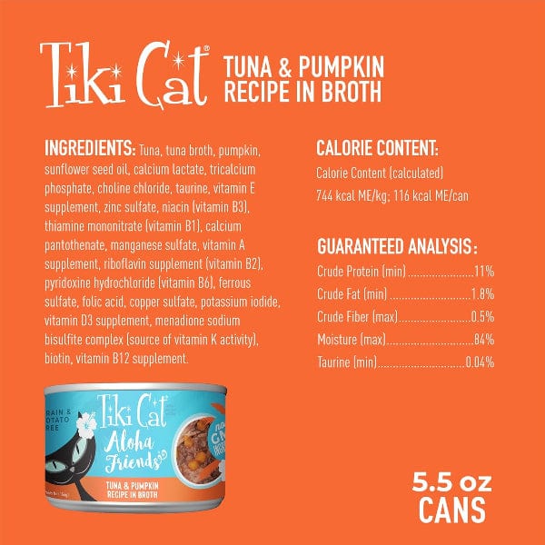 Tiki Cat Aloha Friends | Tuna & Pumpkin Recipe Canned Cat Food - Image 6