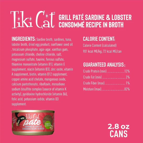 Tiki Cat Grill | Sardines & Lobster Consomme Pate Canned Cat Food - Image 7