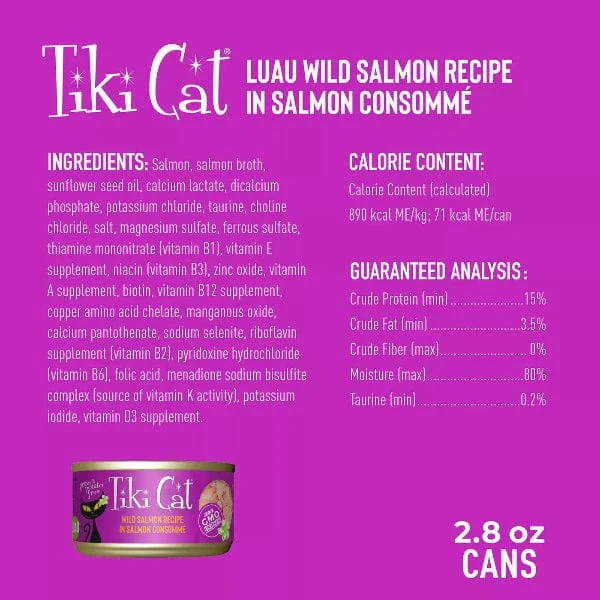 Tiki Cat Luau | Wild Salmon Recipe Canned Cat Food - Image 7