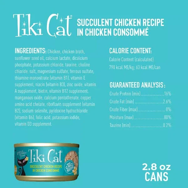 Tiki Cat Luau | Succulent Chicken Recipe Canned Cat Food - Image 7