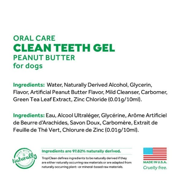 Tropiclean Fresh Breath Clean Teeth Oral Care Gel for Dogs; Peanut Butter - Image 10