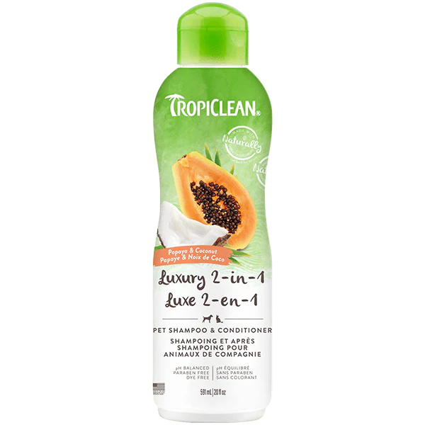 Tropiclean 2-in-1 Papaya & Coconut Pet Shampoo and Conditioner