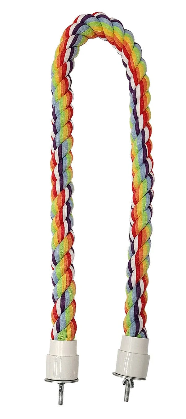 Tweeters Multi-Coloured Cotton Perch For Birds; available in 4 sizes - Image 5