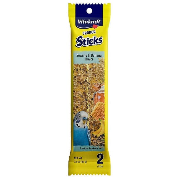 Vitakraft Sesame & Banana Crunch Sticks for Parakeets