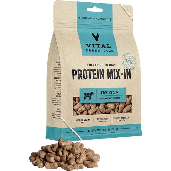 Vital Essentials Freeze-Dried Raw Protein Mix-In Beef Recipe Dog Food Topper - Image 2