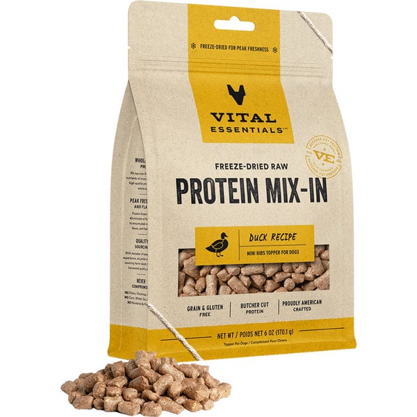 Vital Essentials Freeze-Dried Raw Protein Mix-In Duck Recipe Dog Food Topper - Image 2