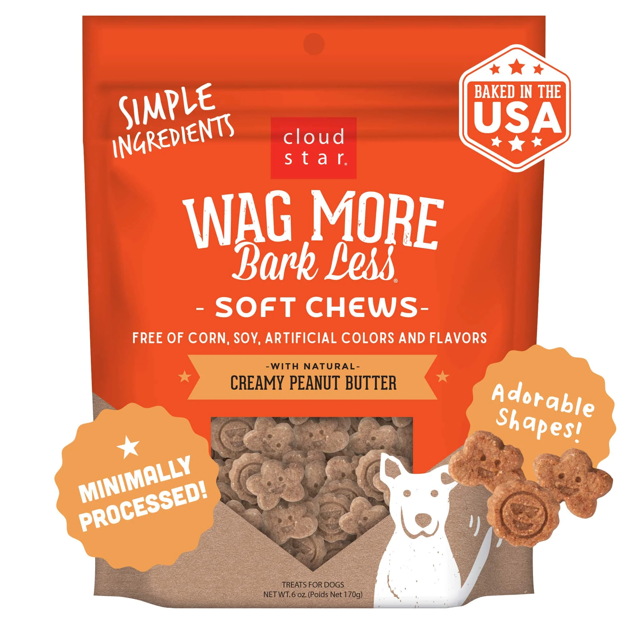 Wag More Bark Less Creamy Peanut Butter Soft & Chewy Dog Treats - Image 7