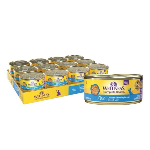 Wellness Complete Health Pate Chicken & Herring Dinner Canned Cat Food - Image 4